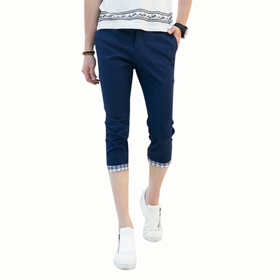 

Zogaa Summer New Men's Pants Short Casual Korean Casual Colorful Grid Bowing