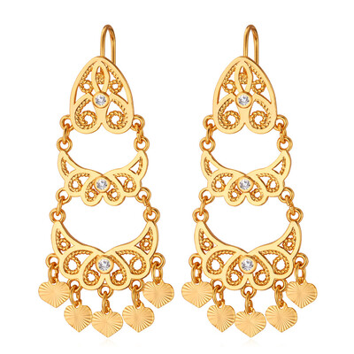 

Tassels Long Earrings Women Jewelry New Trendy 18K Real Gold/Platinum Plated Vintage India Style Drop Earrings Wholesale