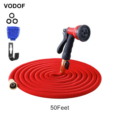 

VODOF 50Feet Expandable Magic Flexible Garden Hose To Watering With Spray Gun Garden Car Water Pipe Hoses Watering