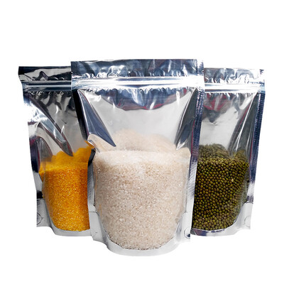 

Shan Shi Li SexeMara aluminum foil transparent self-supporting food ziplock bag sealed compact bag snack bag waterproof moisture-proof sealing pocket fresh plastic storage bag 1218cm 50