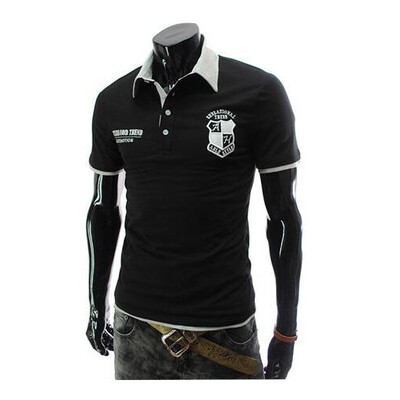 

Zogaa New Mens Polo Shirt Embroidery Slim Casual Short Sleeve