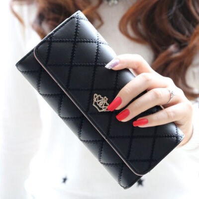 

Fashion Women Lady PU Leather Clutch Wallet Long Card Holder Purse Handbag