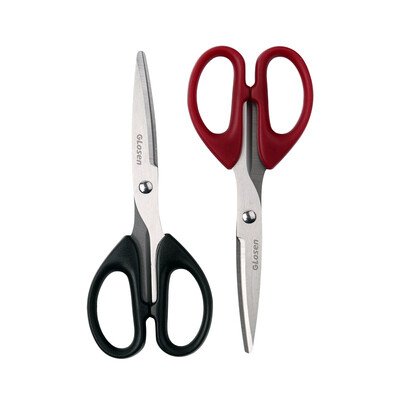 

Jinlongxing Glosen 170mm office scissors stainless steel multi-purpose student manual kitchen household utility knife 6002 black 1