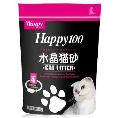 

Naughty Wanpy cat litter pet supplies deodorant dust-free antibacterial crystal cat litter 4L