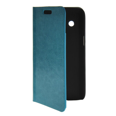 

MOONCASE Slim Leather Flip Wallet Card Pouch with Kickstand Shell Back Case Cover for Samsung Galaxy Core 4G G3518 Blue