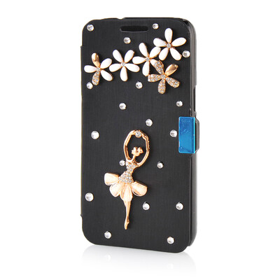 

MOONCASE Luxury Flower Crystal Leather Side Flip Wallet Pouch ЧЕХОЛ ДЛЯ Samsung Galaxy Express 2 G3815