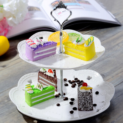 

Jin Yu Ruimei (REMEC) pure white relief double fruit dessert plate
