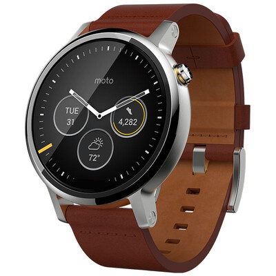 

Motorola&39s new generation of Moto 360 smart watch 46 mm high-grade stainless steel Horween leather enamel fashion classic men&39s Moto 360 II