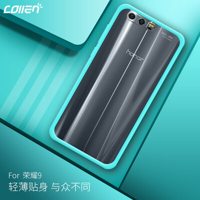 

Collen Huawei Glory 9 Mobile Shell Glory 9 Cover Мобильный телефон Anti-sweeping Shell Мягкий и жесткий Прозрачный Полный пакет Crystal color Blue