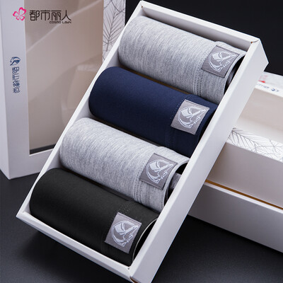 

Urban Beauty Men&39s Underwear Men&39s Comfortable Breathable Solid Color Waist Boxer Men&39s Combination Panties 4 Pack BK17K07 Flower AshFlower GreyDark BlueDark Blue M