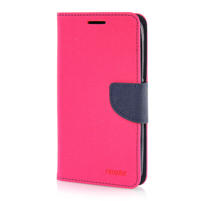 

MOONCASE Leather Side Flip Wallet Card Slot Pouch Stand ЧЕХОЛ ДЛЯ Samsung Galaxy Grand 3 / Grand Max G7200 Hot pink