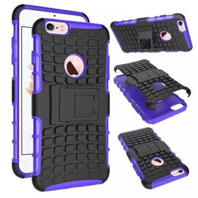 

For Apple Iphone 6S Case 4.7inch High Quality Hybrid Kickstand Rugged Rubber Armor Hard PC+TPU 2 In 1 Stand Function Cover Cases