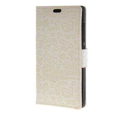 

MOONCASE Lovely pattern Leather Card Wallet Slot Bracket Back чехол для Nokia Lumia 540 N540 White