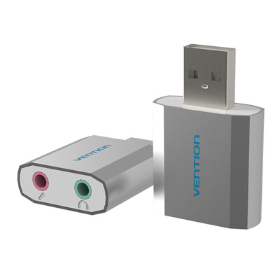 

Vention External sound card USB 20 Mic speaker audio Microphone converter sound card adapter for Laptop computer surface