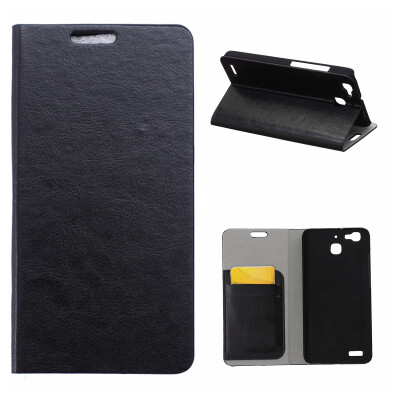 

MOONCASE Crystal Texture Holster PU Leather Flip Card Slot Bracket Back Case Cover for Huawei Enjoy 5S