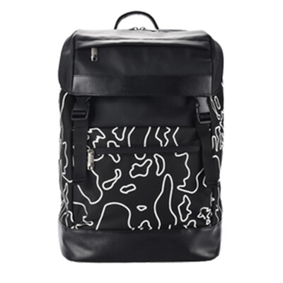 

Netease carefully selected outdoor travel leisure flip stitching shoulder bag multi-function business computer bag backpack backpack white
