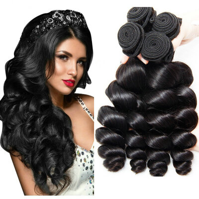 

CLAROLAIR Hair Peruvian Virgin Hair Loose Wave Vigrin Peruvian Hair 4 Bundles Loose Wave Thick Unprocessed Human Hair Extentions