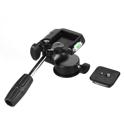 

Aluminum Alloy Damping Three-Dimensional Tripod Action Fluid Drag Head with Quick Release Plate Black