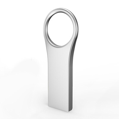

Fillinlight Silver Полированный брелок Металлический USB-накопитель с флэш-накопителем USB 2.0 Водонепроницаемый USB-накопитель