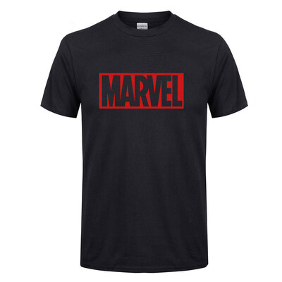 

2018 new summer mens cotton MARVEL short-sleeved t-shirt mens trend casual loose sports mens clothing