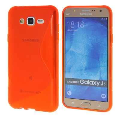 

MOONCASE Galsxy J5 Case  - Line Flexible Durable Silicone Gel TPU Skin Slim Case Cover for Samsung Galsxy J5 Red