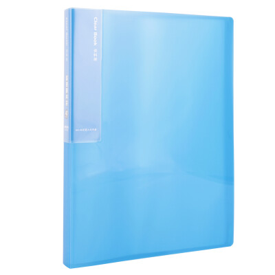 

Deli) 5014 color semi-lens surface through the inside pages A4 brochure file book / file bag -30 page dark blue