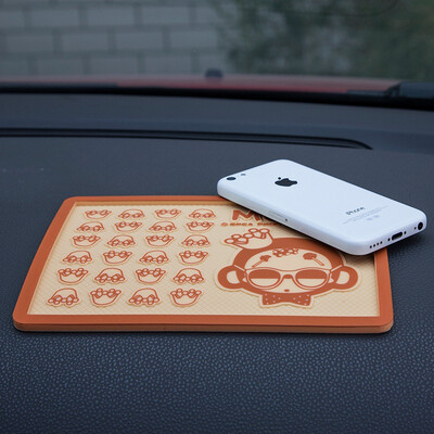 

Crown monkey car mat car dashboard mobile phone storage pad cartoon black HGH-12B