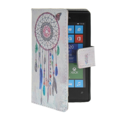 

MOONCASE Pattern Style Leather Side Flip Wallet Card Slot Pouch Stand Shell Back Case Cover For Nokia Lumia 520