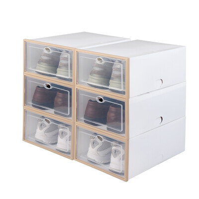 

Transparent shoe box plastic shoe storage box thick clamshell dust-proof shoe cabinet storage cabinet finishing cabinet unise