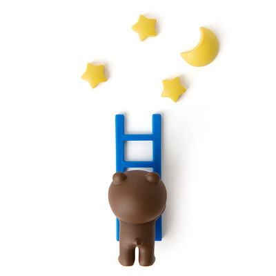 

LINE FRIENDS Brown Bear Stereo Magnet Decoration Anime Cute Magnet Around the Office Desk Decoration