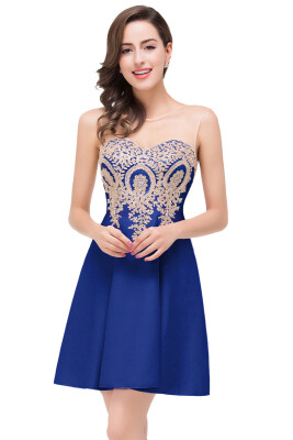 

Appliqued Short Homecoming Party Dress Pageant Evening Gown Prom Cocktail Bridesmaid Dresses