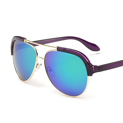 

FEIDU Vintage Alloy Sunglasses Women Men Brand Designer Half Frame Multicolour Driving Sun Glasses Oculos De Sol Feminino UV400