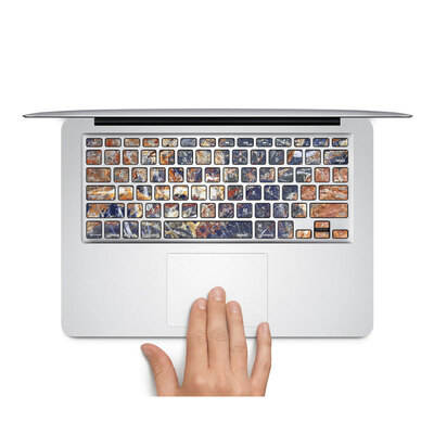 

GEEKID@ Macbook Air keyboard decal sticker US style Marble macbook pro retina 13 individual keys sticker avery skin Protector