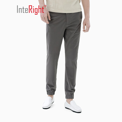 

INTERIGHT casual pants mens high stretch beam casual pants dark gray 32