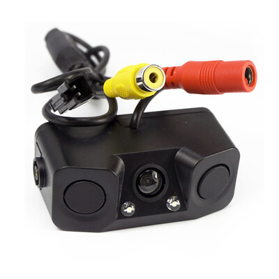 

3 in 1 car Rearview Camera 2 Sensors Car Parking Reverse Radar Sound Alarm system Backup HD LEDS Camera & Radar Sensor