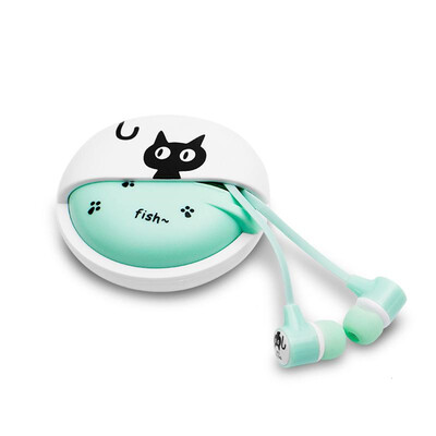 

Смазливая мультфильм Cat наушники мини Earbuds в наушниках уха с наушниками с микрофоном для iphone samsung xiaomi