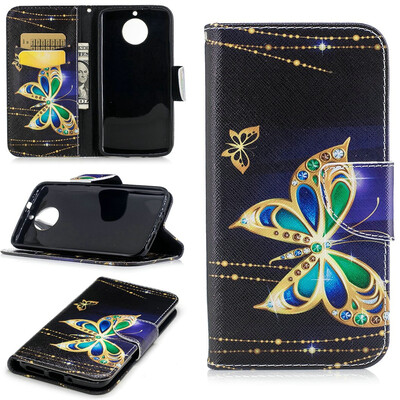 

BEFOSPEY Painting PU LeatherSoft TPU Card Slot Stand Wallet Case For Motorola Moto G5S 52"2017