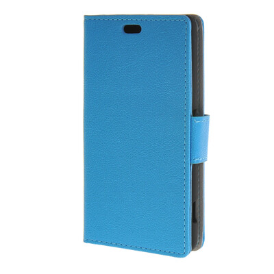 

MOONCASE Simple Leather Flip Wallet Case Card Slot Stand Back Cover for Sony Xperia Z4 Compact ( Mini ) Blue