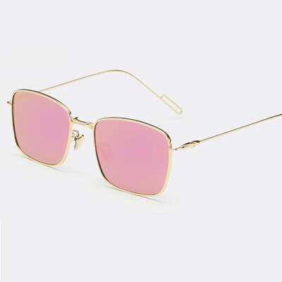 

FEIDU High Quality Alloy Square Sunglasses Women Men Brand Designer Retro Flat Lens Sun Glasses Oculos De Sol Feminino