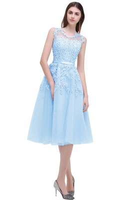 

Short A-line Prom Evening Party Dresses Pageant Homecoming Cocktail Bridesmaid Gown Lace