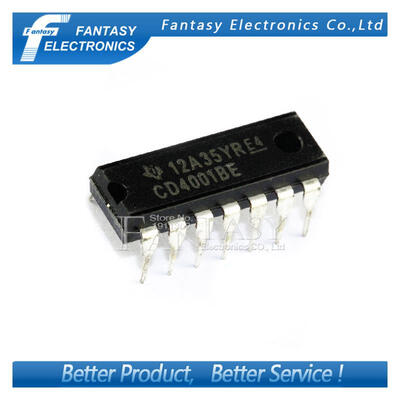 

10PCS CD4001BE DIP14 CD4001 DIP new&original IC free shipping