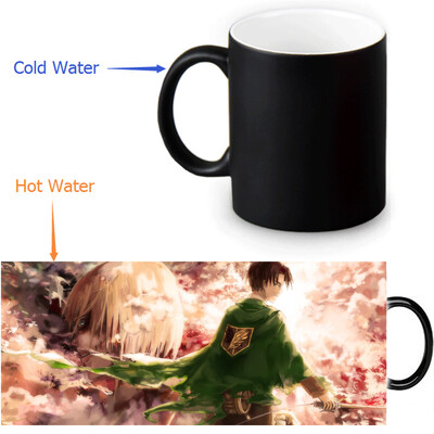 

Attack on Titan 350ml/12oz Heat Reveal Mug Color Change Coffee Cup Sensitive Morphing Mugs Magic Mug Milk Tea Cups