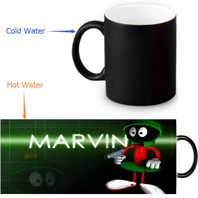 

Marvin The Martian Morphing Mug Color Change Tea Cup Magic Milk Coffee Mug