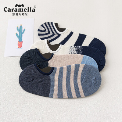 

Caramella summer thin section mens invisible socks casual sports short socks breathable shallow mouth cotton socks 53464 dark gray code