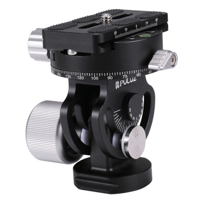 

PULUZ 2-Way PanTilt Tripod Head Panoramic Photography Head with Quick Release Plate & 3 Bubble Level