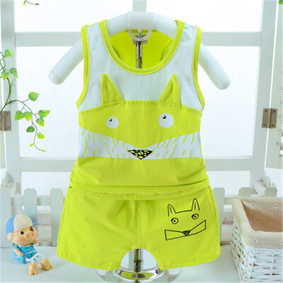 

Bamboo cotton baby cotton sleeveless vest shorts set boys&girls