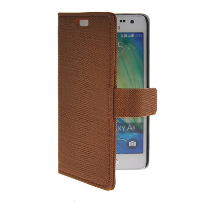 

MOONCASE Slim Leather Side Flip Wallet Card Slot Pouch with Kickstand Shell Back чехол для Samsung Galaxy A3 Brown