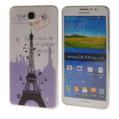 

MOONCASE Eiffel Tower Pattern Soft Silicone Gel TPU Flexible Shell Protective Case Cover for Samsung Galaxy Mega 2 G7508Q a03