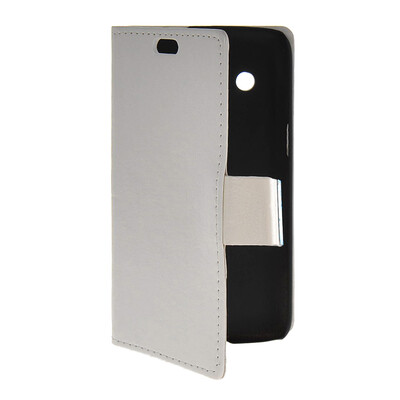 

MOONCASE Slim Leather Flip Wallet Card Pouch with Kickstand Shell Back ЧЕХОЛ ДЛЯ Samsung Galaxy Core 4G G3518 White