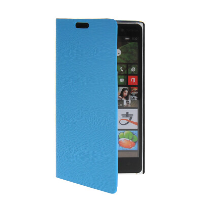 

MOONCASE Slim Leather Side Flip Wallet Card Slot Pouch Stand Shell Back ЧЕХОЛ ДЛЯ Nokia Lumia 830 Blue